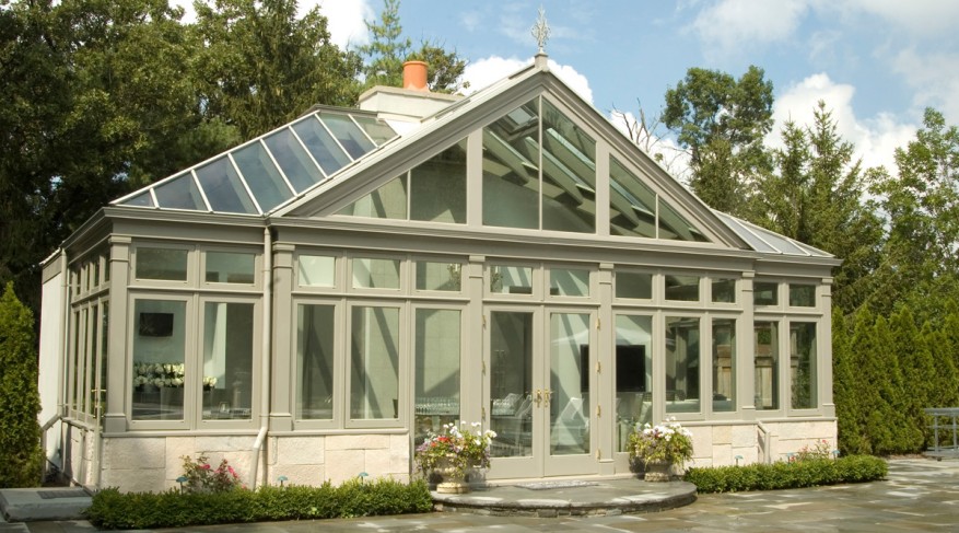 conservatory with heart finial